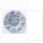 Dish with edge of blue painted faience by Anonymous