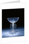 Wing Glass with six times lobed chalice by Anonymous