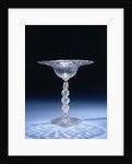 Chalice Glass with bell-shaped calyx with ribs by Anonymous