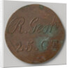 Rijksgestichten Ommerschans and Veenhuizen, home currency beaten by order of the Charity Society worth 25 cents by Anonymous