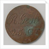 Rijksgestichten Ommerschans and Veenhuizen, home currency beaten by order of the Charity Society worth 25 cents by Anonymous