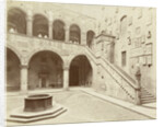 Courtyard of the Palazzo Podestà in Florence Italy by Fratelli Alinari