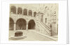 Courtyard of the Palazzo Podestà in Florence Italy by Fratelli Alinari
