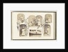 British Guiana, genre portrait women with fruit on dishes, bordered by drawing flora by Anonymous