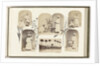 British Guiana, genre portrait women with fruit on dishes, bordered by drawing flora by Anonymous