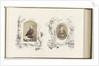 Portrait of H. T. Salmon bordered by drawing flora with birds by Anonymous