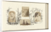 Egypt, girl portrait with her cap bordered by drawing flora by Anonymous