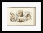 Egypt, girl portrait with her cap bordered by drawing flora by Anonymous
