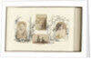 Egypt, girl portrait with her cap bordered by drawing flora by Anonymous