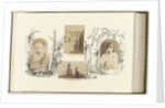 Egypt, girl portrait with her cap bordered by drawing flora by Anonymous