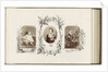 Portrait of Reginald Carter as a child with picture book bordered by drawing flora by Anonymous