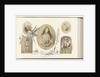 Algiers, genre portrait of girl with watch lined by drawing of palms and coast by Anonymous