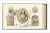 Algiers, genre portrait of girl with watch lined by drawing of palms and coast by Anonymous