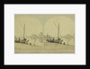 Traveller's Nile Boat or Dahabeeh with Nubian scenery and figures, or Dahabeeh by Anonymous