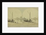 Traveller's Nile Boat or Dahabeeh with Nubian scenery and figures, or Dahabeeh by Anonymous