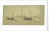 Traveller's Nile Boat or Dahabeeh with Nubian scenery and figures, or Dahabeeh by Anonymous