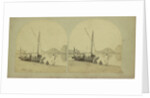 Traveller's Nile Boat or Dahabeeh with Nubian scenery and figures, or Dahabeeh by Anonymous