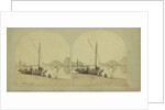 Traveller's Nile Boat or Dahabeeh with Nubian scenery and figures, or Dahabeeh by Anonymous