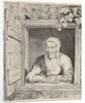 Woman in window by Johannes Christiaan Janson