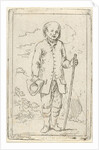 Old man with walking stick by Simon Klapmuts