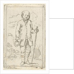 Old man with walking stick by Simon Klapmuts