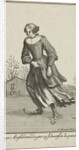 Skating woman, Gerardus Condet by Bernard Picart