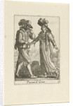 Farmer Couple dressed according to the Genoese fashion, Anonymous by Johannes Covens en Cornelis Mortier Pieter Lastman