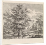 Two boys at a lake by Leendert Overbeek