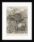 Two horses in a barn, Pieter Gerardus van Os by Paulus Potter