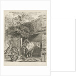 Two horses in a barn, Pieter Gerardus van Os by Paulus Potter