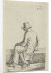 Sitting man on wall by Anthonie Willem Hendrik Nolthenius de Man