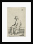 Sitting man on wall by Anthonie Willem Hendrik Nolthenius de Man