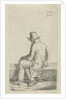 Sitting man on wall by Anthonie Willem Hendrik Nolthenius de Man