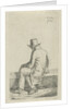 Sitting man on wall by Anthonie Willem Hendrik Nolthenius de Man