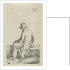 Sitting man on wall by Anthonie Willem Hendrik Nolthenius de Man