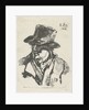 Bust of a man with hat by Anthonie Willem Hendrik Nolthenius de Man