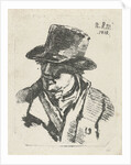 Bust of a man with hat by Anthonie Willem Hendrik Nolthenius de Man