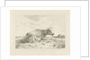 Lying cow with thistle by Pieter Gerardus van Os