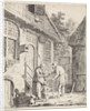 Courtyard with farmers, Johannes Christiaan Janson by Christina Chalon