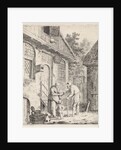 Courtyard with farmers, Johannes Christiaan Janson by Christina Chalon