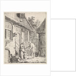 Courtyard with farmers, Johannes Christiaan Janson by Christina Chalon