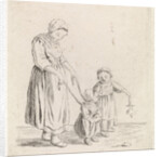 Woman with child on leash, Johannes Christiaan Janson by Christina Chalon