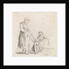 Woman with child on leash, Johannes Christiaan Janson by Christina Chalon