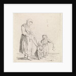 Woman with child on leash, Johannes Christiaan Janson by Christina Chalon