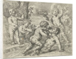 Fighting putti by Peter van Lint
