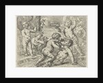 Fighting putti by Peter van Lint