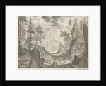 Wooded Landscape with waterfall, Aegidius Sadeler by Roelant Savery