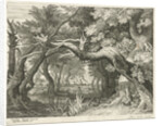 Deer hunting in a forest lake by Aegidius Sadeler