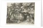 Deer hunting in a forest lake by Aegidius Sadeler