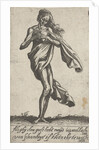 Standing old naked woman by Claes Jansz. Visscher II